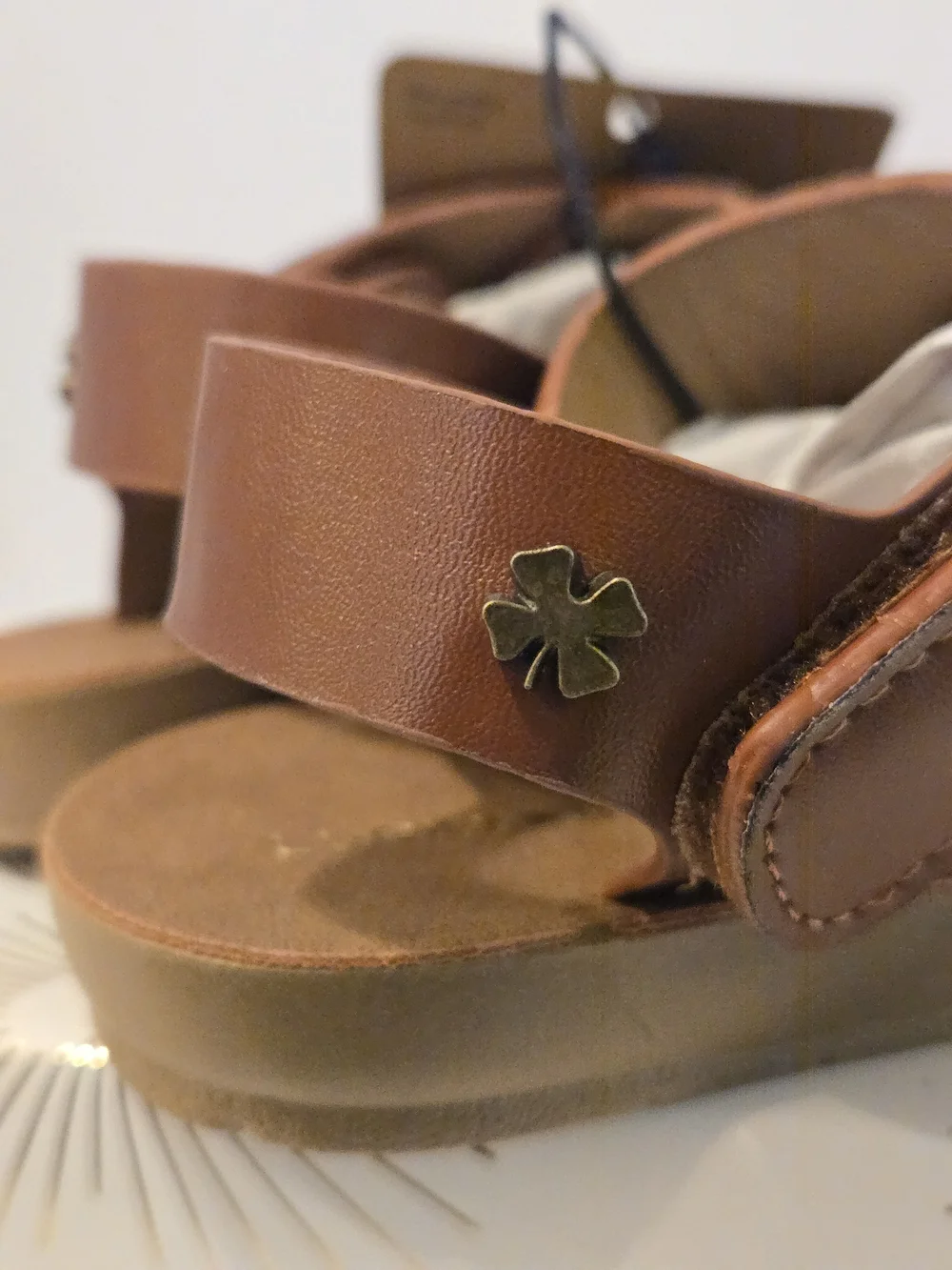 Lucky Brand Kids Brown Woven Strap Sandals